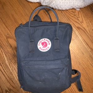 Grey Fjallraven Kanken Backpack